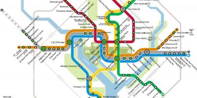 Washington metro kituo cha ramani