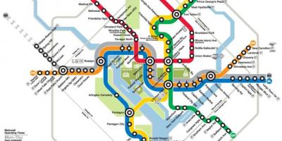 Washington dc metro ramani ya reli